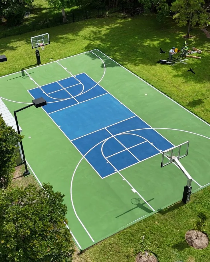 Outdoor basketball court