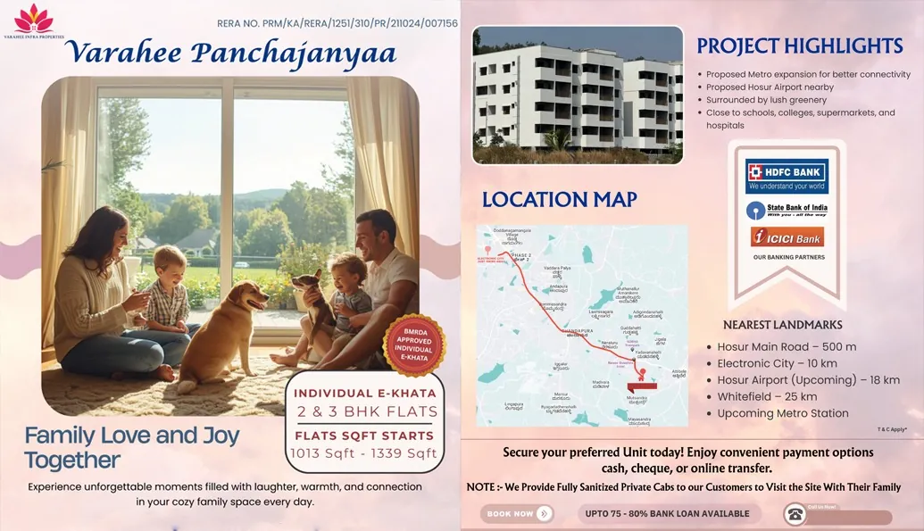 Varahee Panchajanyaa project brochure, page 1