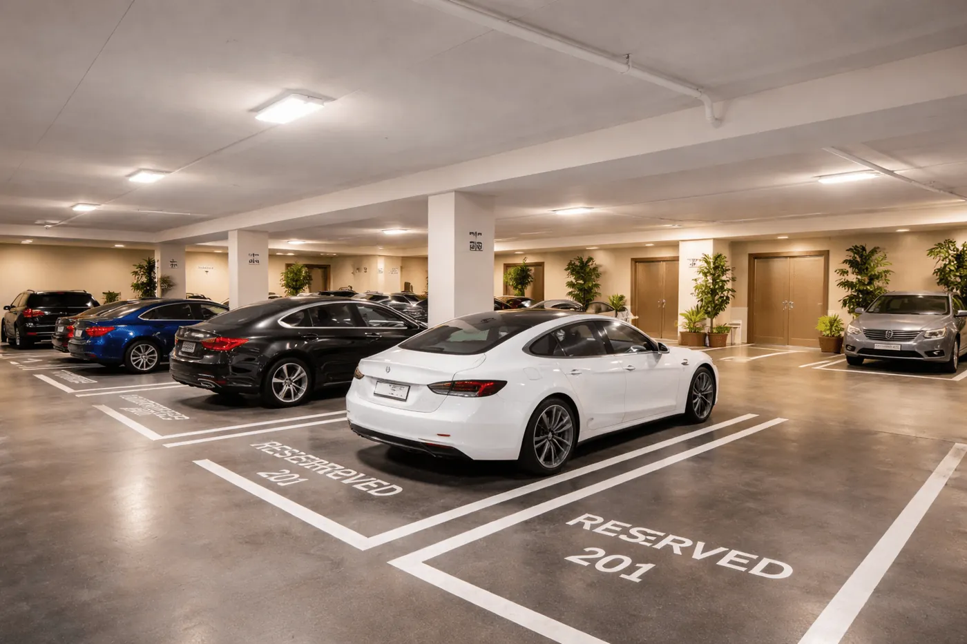 Covered car parking